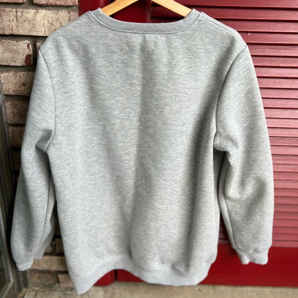 Boy Mama Grey Medium Fleece Crewneck Sweatshirt - Womens’s - Picture 6 of 7